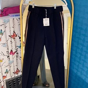 Black pant with gold stripe